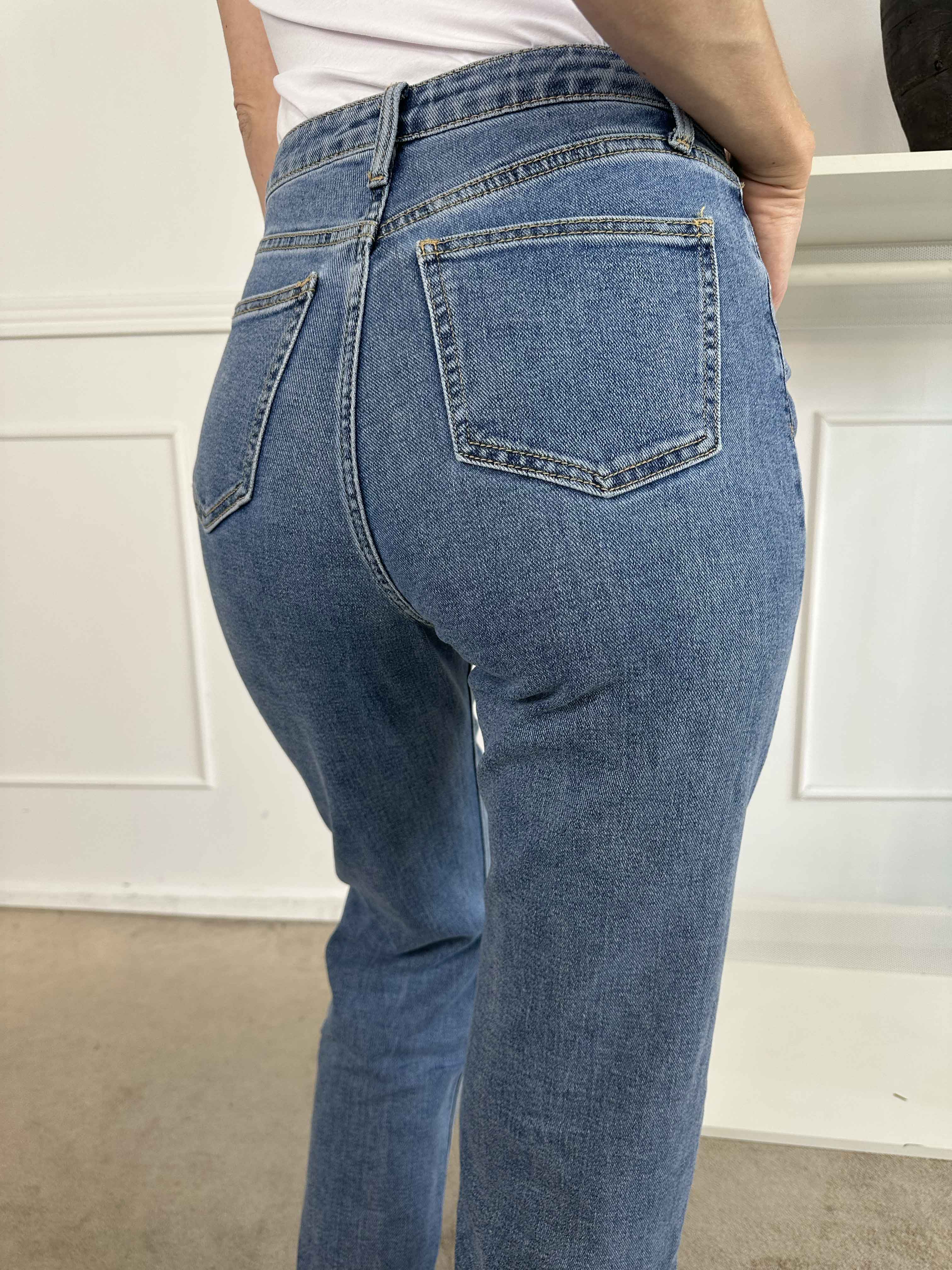 Jenna - Jeans med stræk og ekstra lange ben